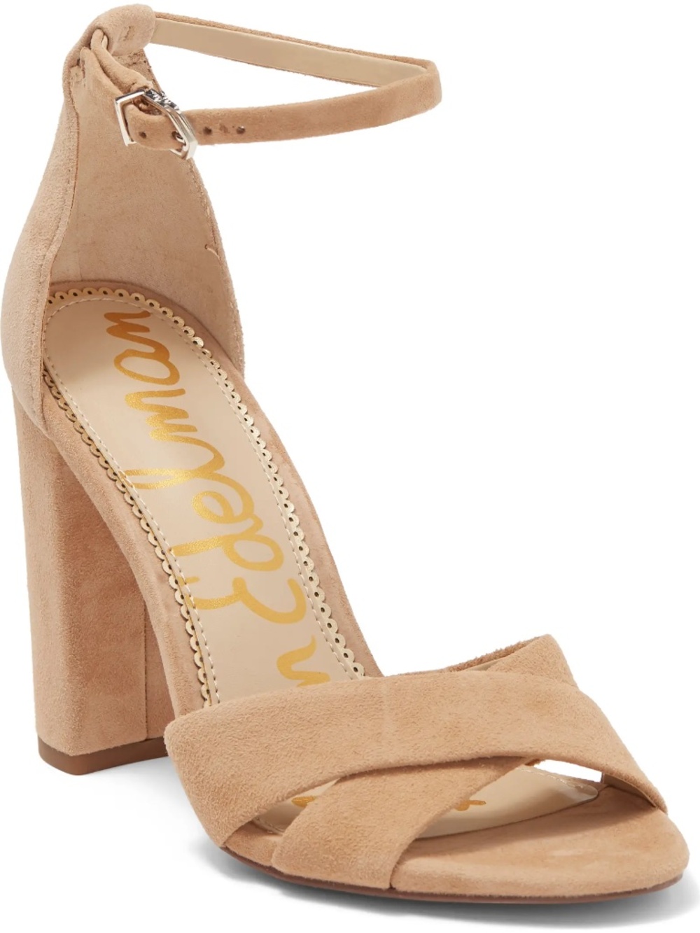 New Sam Edelman Yancy Block Heel Ankle Strap Sandal